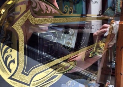 Gold Leaf Gilding Artwork on Glass